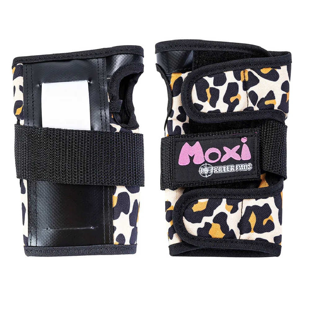 Moxi Wristguard 187 - Leopard Print Protective Wrist Support for Skateboarding, Roller Skating & Outdoor Sports
