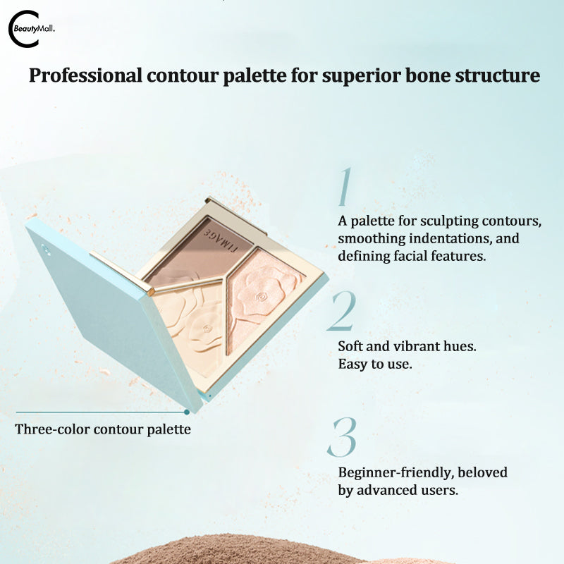 TIMAGE 3 Color Cream Contour Concealer Palette - Professional Makeup Kit for Face Highlighting & Contouring - Perfect for Everyday Makeup, Photo Shoots & Special Occasions