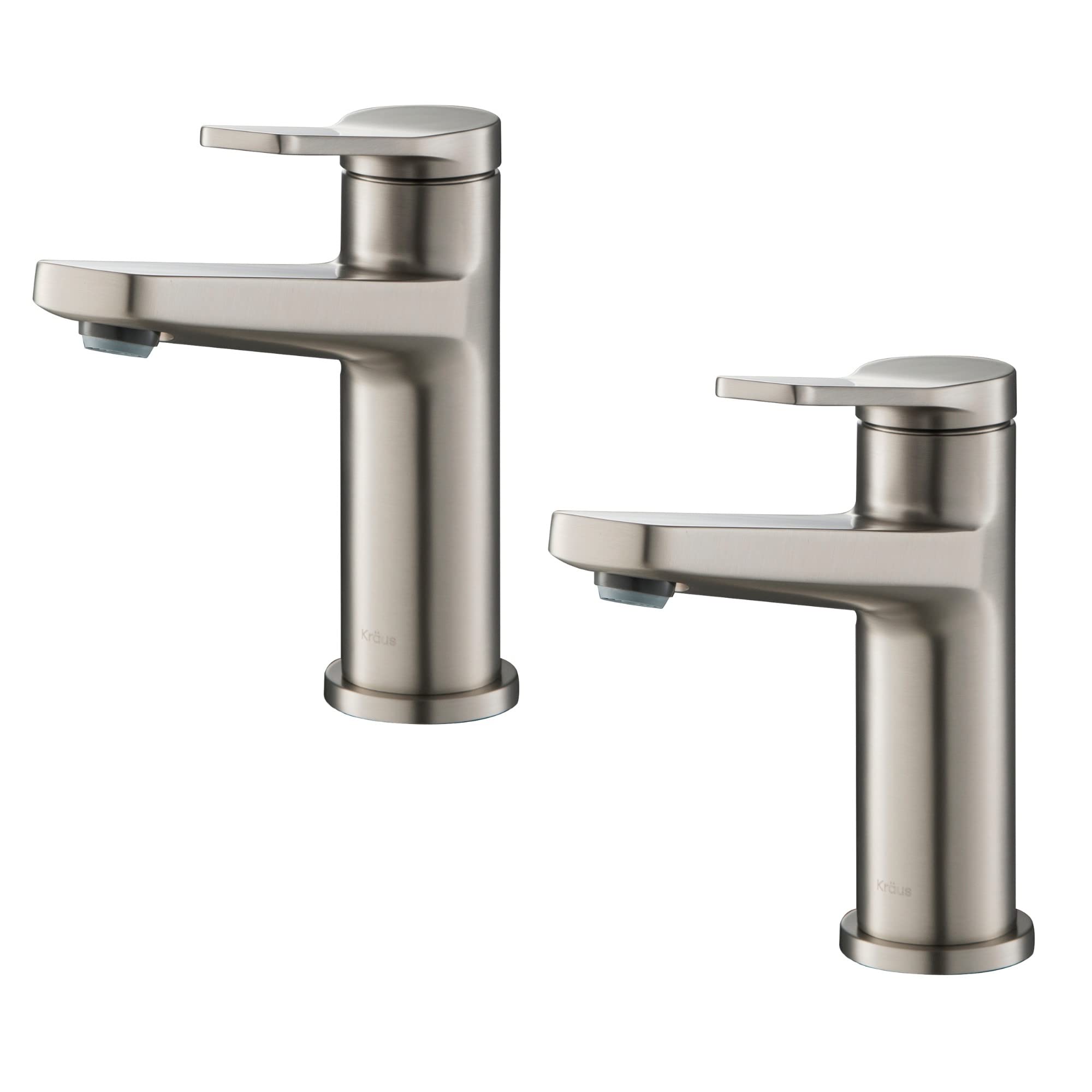 KRAUS Indy Single Handle Bathroom Sink Faucet in Spot-Free Stainless Steel, KBF-1401SFS (2-Pack) - Modern Water-Saving Design for Bathroom Vanity, Guest Bath & Powder Room Installation