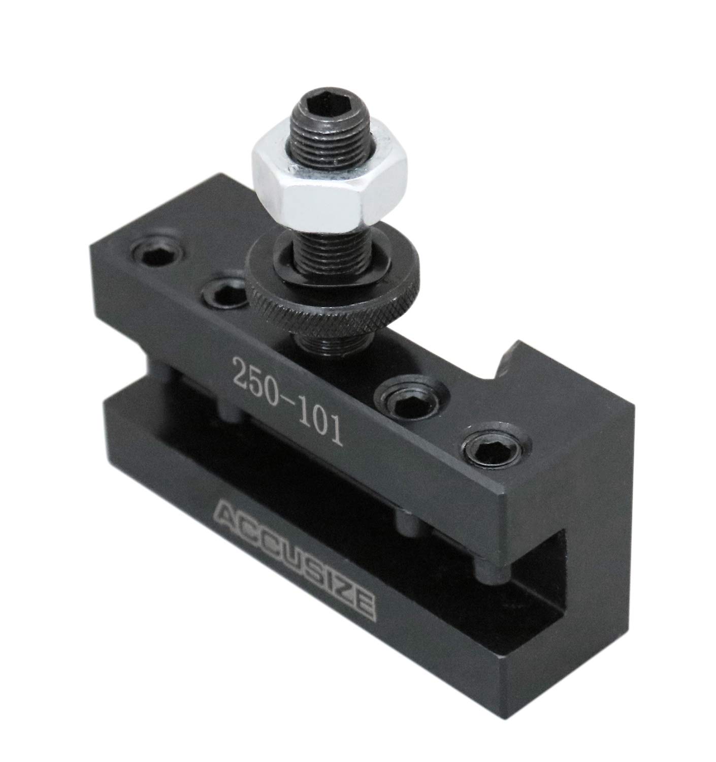 Accusize Industrial Tools 10-Piece AXA Quick Change Tool Post Holder Set for Turning and Facing Operations - Model 0250-0101x10 | Perfect for Lathe Machining, Metalworking, and CNC Applications