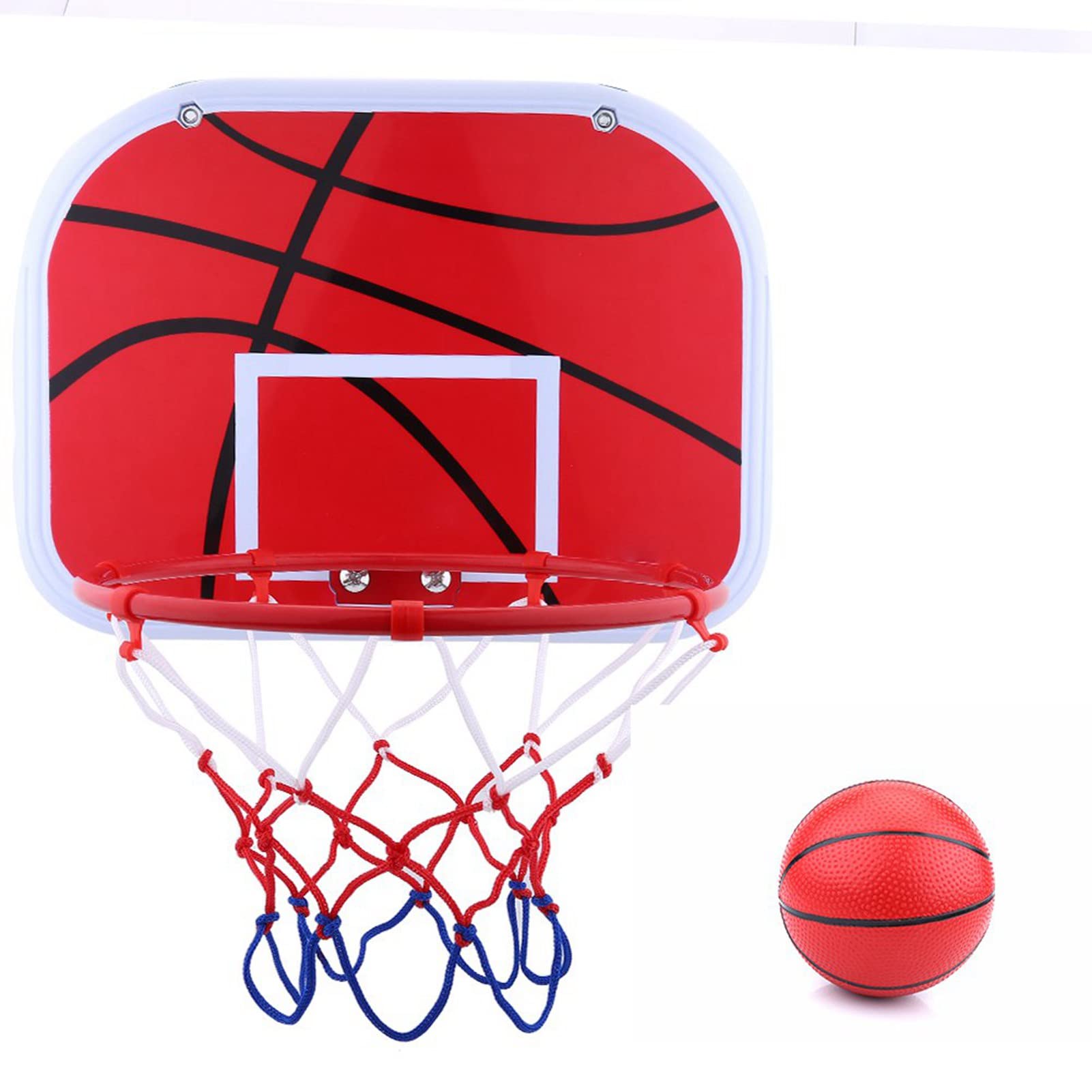 Kids Basketball Hoop Set - Adjustable Hanging Mini Hoop with Ball & Pump for Indoor/Outdoor Play - Perfect Basketball Toy for Children's Room, Backyard & Birthday Gifts