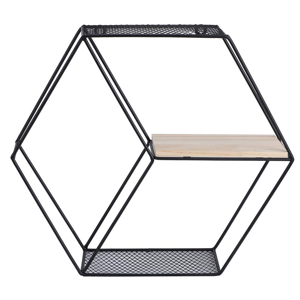 Nordic Style Floating Wall Shelf - Modern Home Decor Storage & Display Rack for Living Room, Bedroom, Office - Space Saving Wall Mounted Organizer (Black) - Perfect for Books, Plants, Photos & Decorative Items