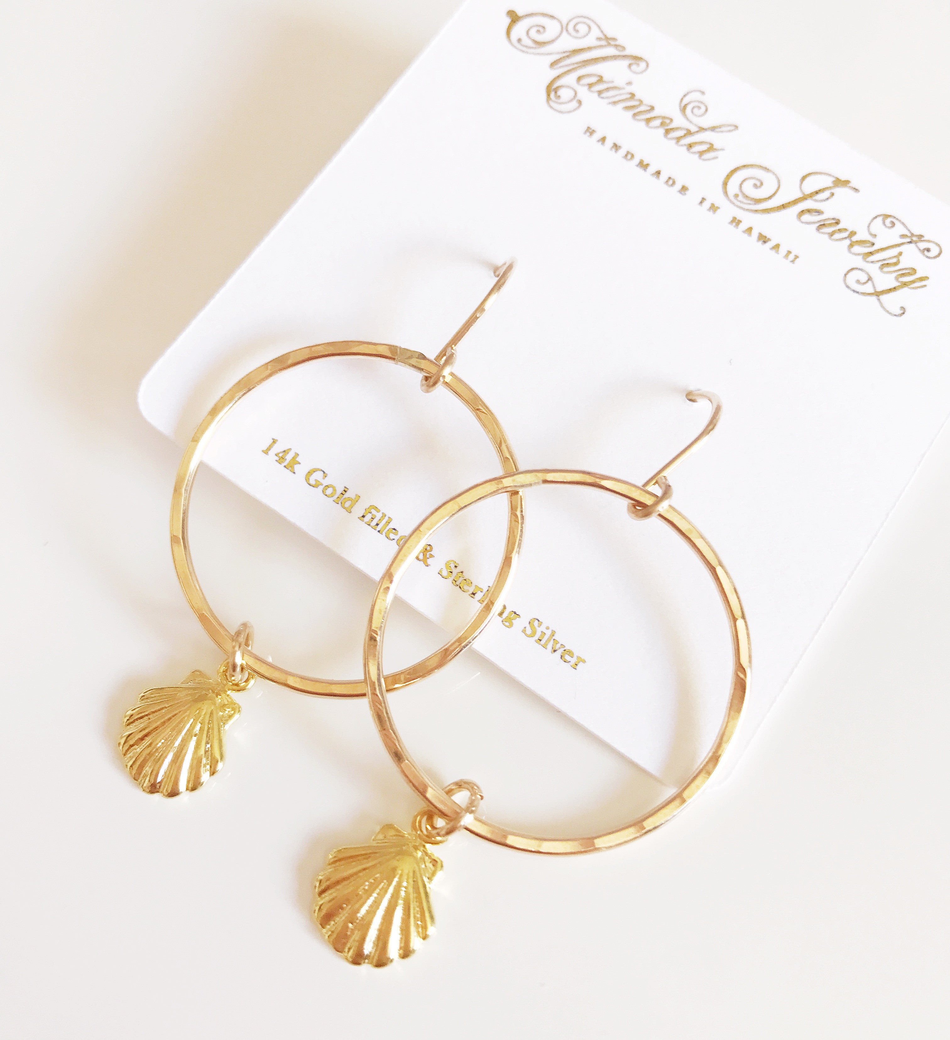 RHEA Sea Shell Earrings (E417) - Elegant Beach Jewelry for Women, Perfect for Summer Outfits & Vacation Accessories