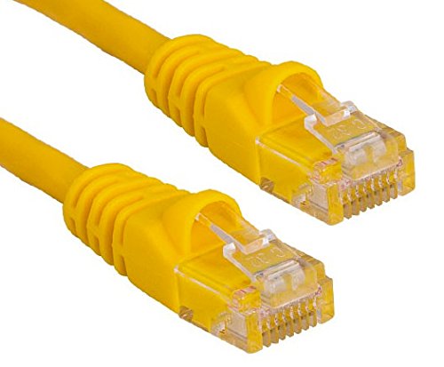 RiteAV Cat6 Ethernet Cable 150ft Yellow - High Speed Network Cable, Fluke Tested, 550MHz, 10Gbps - Perfect for Home Office, Gaming, and Streaming