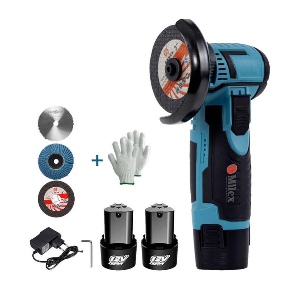 Milex Rechargeable Mini Circular Saw - Cordless Compact Handheld Saw for Wood, Plastic & Metal Cutting - Perfect for DIY Projects, Home Renovation & Crafting