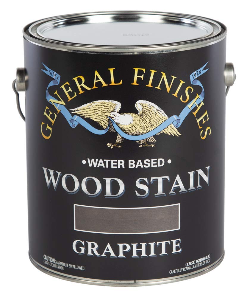 General Finishes Water Based Wood Stain - 1 Gallon, Graphite - Fast Drying, Non-Toxic, Eco-Friendly for DIY Furniture, Cabinets & Home Decor Projects