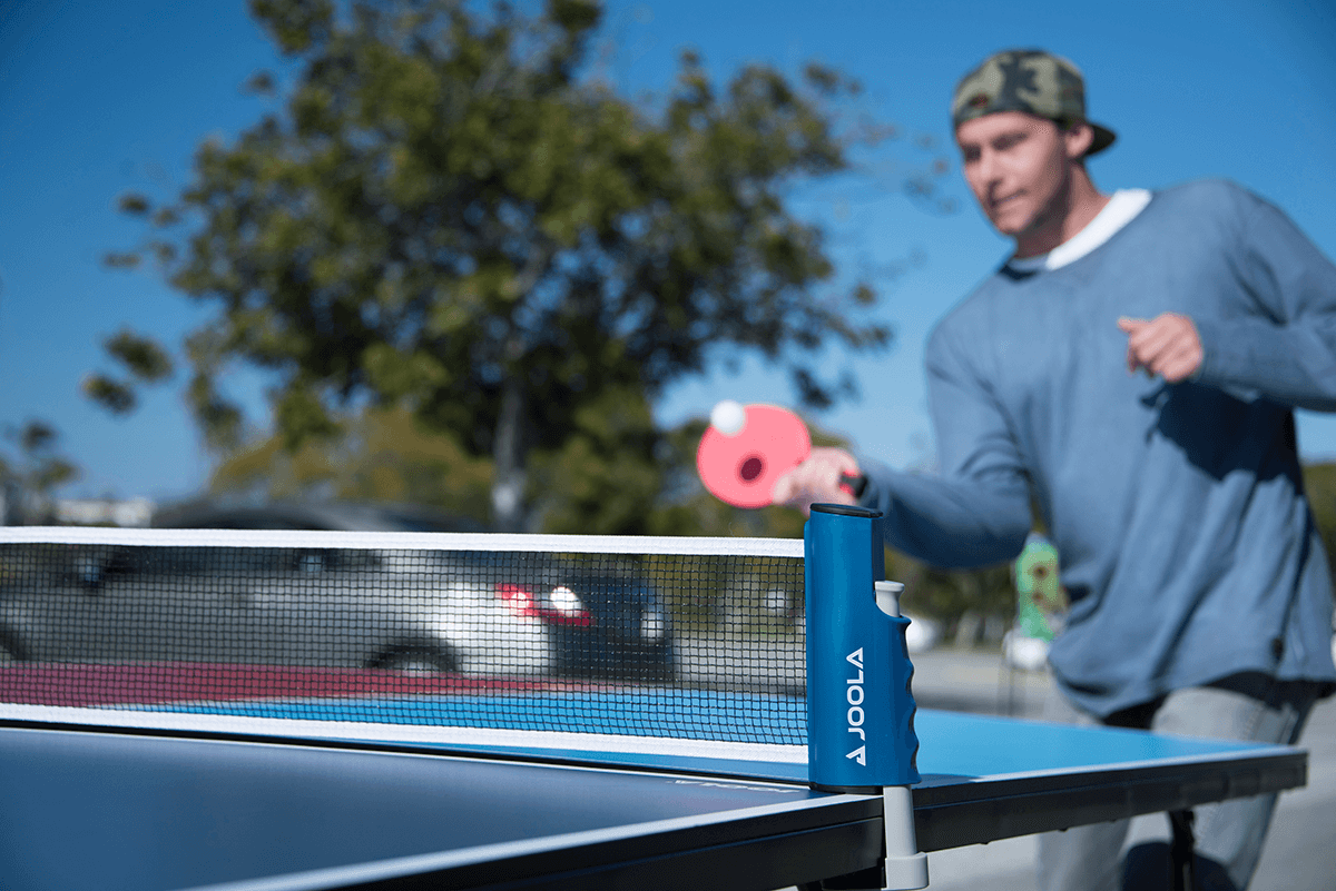JOOLA Retractable Table Tennis Net and Post Set - Professional Indoor & Outdoor Ping Pong Net for Home, Office, or Tournament Play