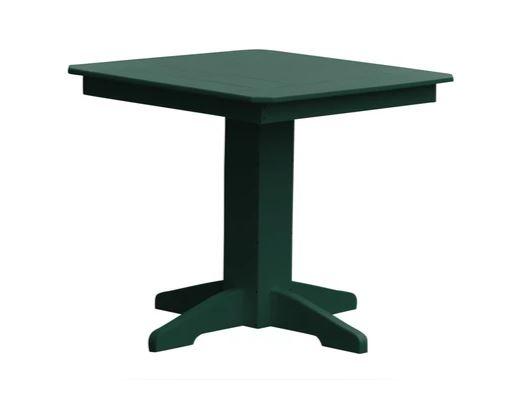 A&L Furniture Square Dining Table with Free 2 Umbrella Holes - Perfect for Outdoor Patio, Garden, and Backyard Dining