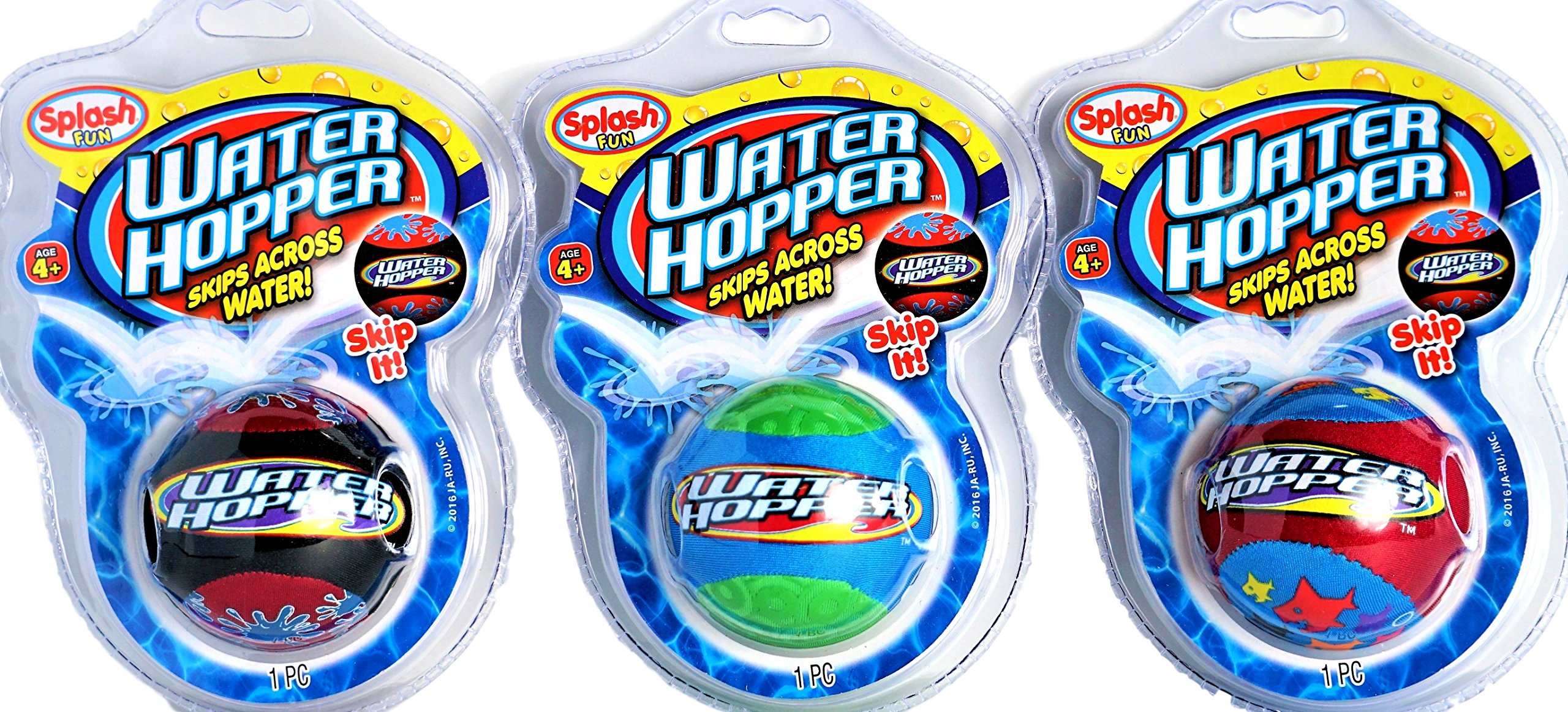 JA-RU Water Skip Ball (8 Pack) - Bouncy Hopper Ball for Kids - Fun Outdoor Summer Toys for Swimming Pool, Lake & Beach - Perfect Stocking Stuffers & Party Favors - Great for Backyard Play, Birthday Parties & Water Games (880-8B)
