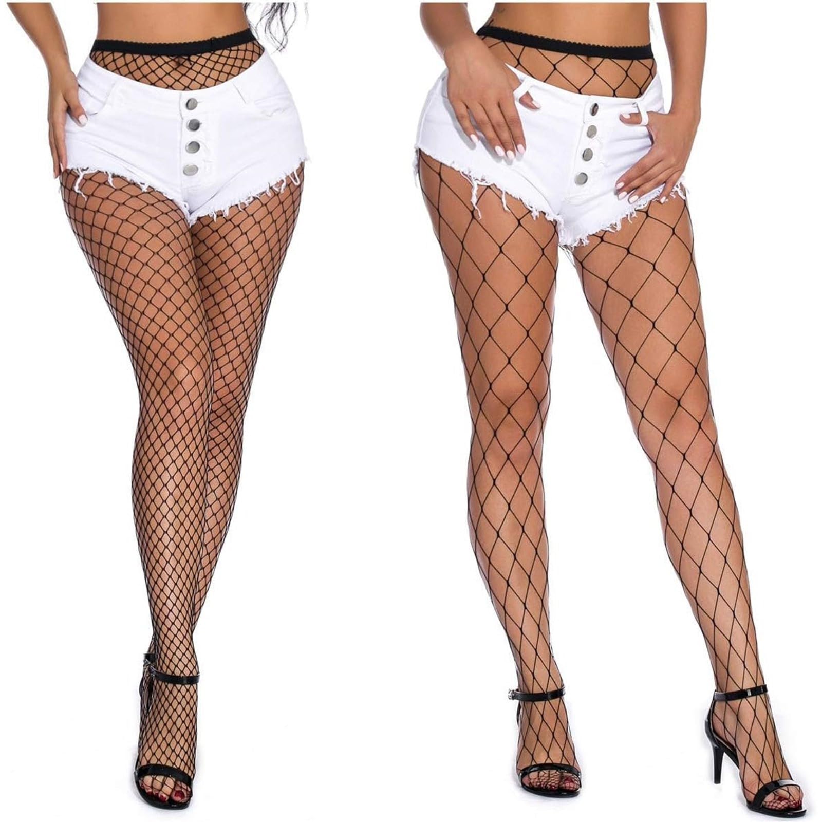 Sparkly Rhinestone Fishnet Tights for Women - High Waist Sexy Party Stockings & Pantyhose | Perfect for Halloween, Cosplay, Nightclub Outfits and Festive Occasions