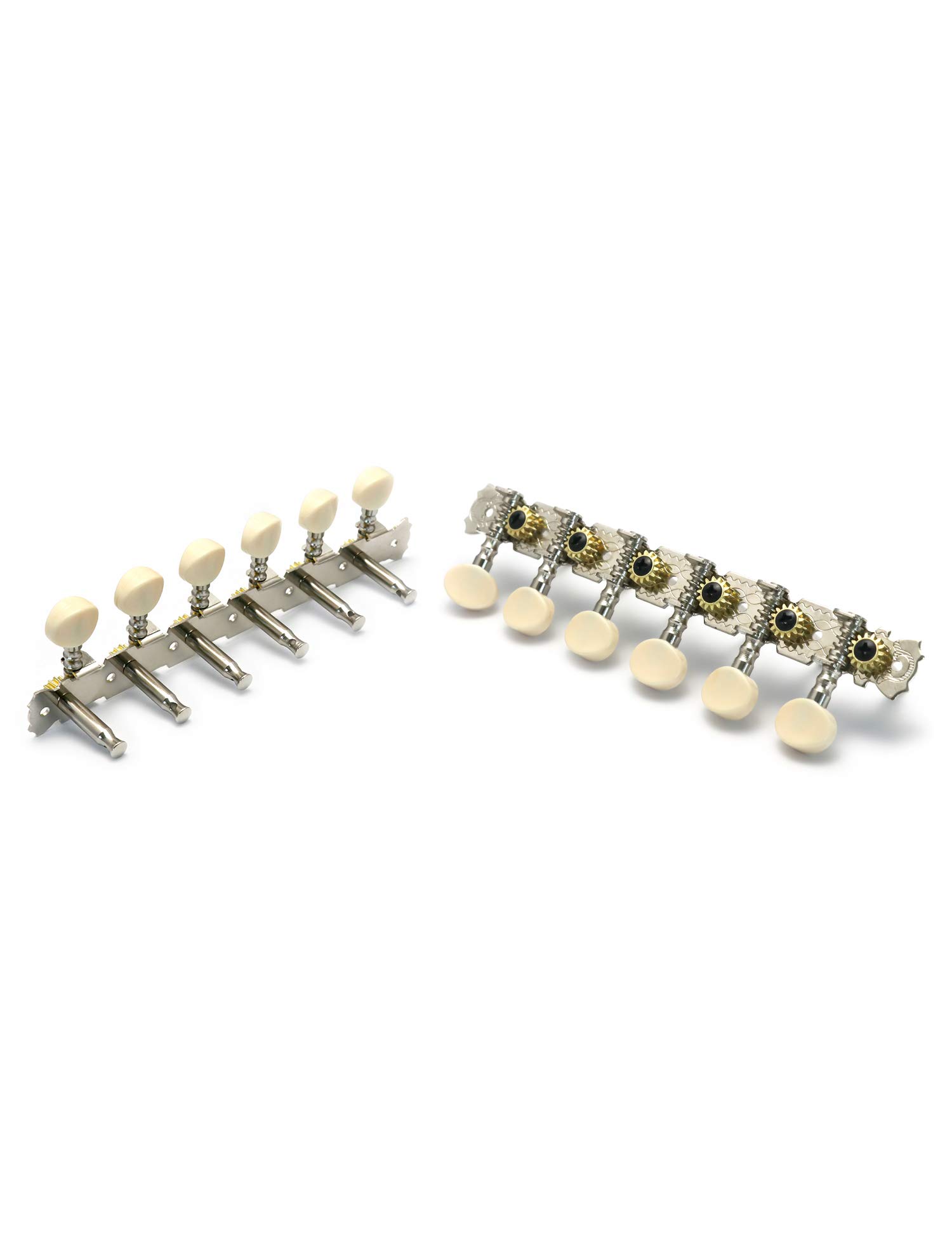 Metallor 12-String Acoustic Guitar Tuning Pegs - Chrome Plated Machine Heads (6L 6R) for Precise Tuning | Perfect for Guitar Maintenance & String Replacement | Ideal for Musicians, Luthiers & Guitar Enthusiasts