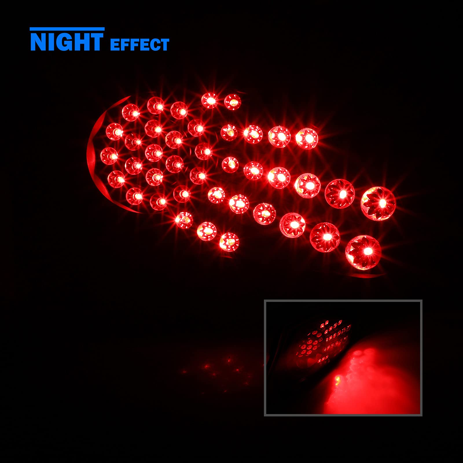 WOLFSTORM LED Tail Lights for 2000-2005 Mitsubishi Eclipse - Direct Replacement LED Tail Light Assembly (1 Pair) - Enhance Night Visibility & Style for Street Racing & Car Shows