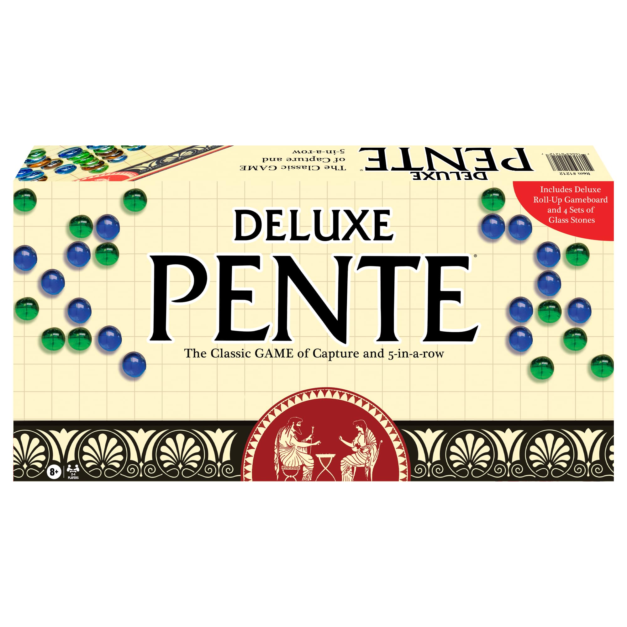 Deluxe Pente Board Game by Winning Moves Games USA - Classic Family Strategy Game for 2-4 Players, Capture Stones Game for Kids & Adults Age 8+ - Perfect for Family Game Nights, Parties & Educational Play
