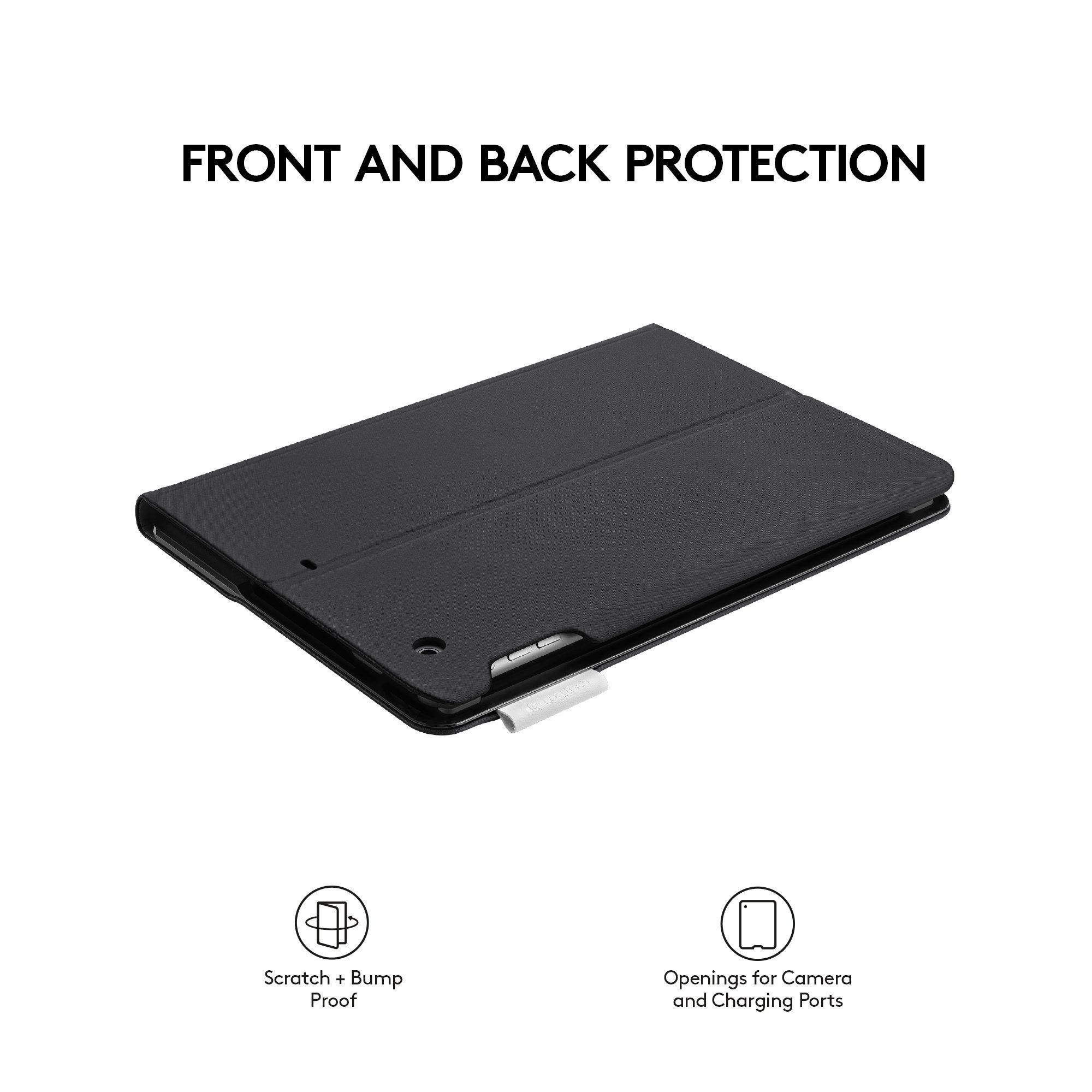 Logitech Type+ Bluetooth Keyboard Case for iPad Air 2 - Slim Protective Cover with 2 Viewing Angles | Wireless Bluetooth® (30ft Range) | Perfect for Work, Travel & Home Office - Black