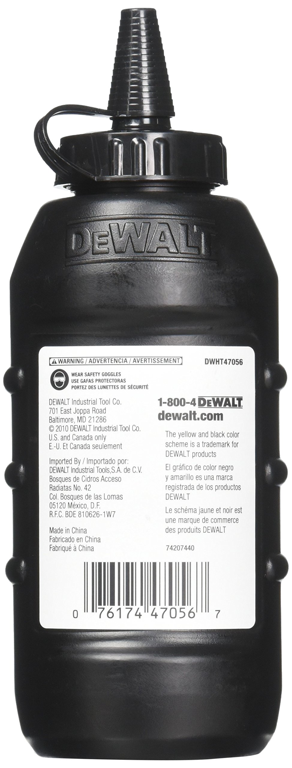 DeWalt DWHT47056L Black Replacement Chalk Line Refill - Ideal for Construction, Carpentry, and DIY Marking Projects