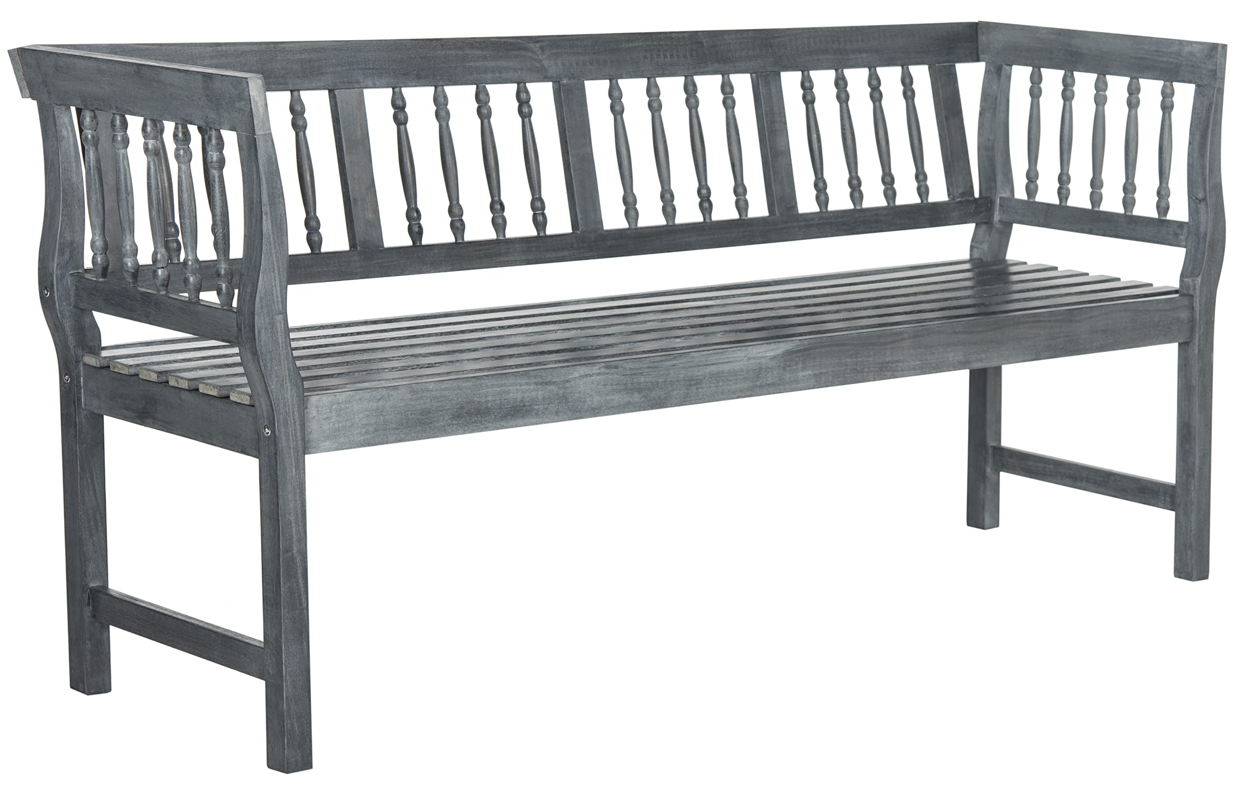 SAFAVIEH PAT6732A Brentwood Bench - Durable Outdoor Furniture for Patio, Garden & Backyard - Weather-Resistant Wooden Bench with Classic Design