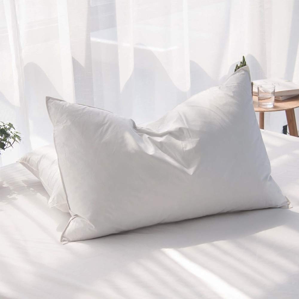 Premium Luxury Feather Down Pillows King Size Set of 2 - Hotel Quality Hypoallergenic Bed Pillows with Organic Cotton Cover (20x36 Inches) - Perfect for Side Sleepers, Back Pain Relief & Luxury Bedroom Decor