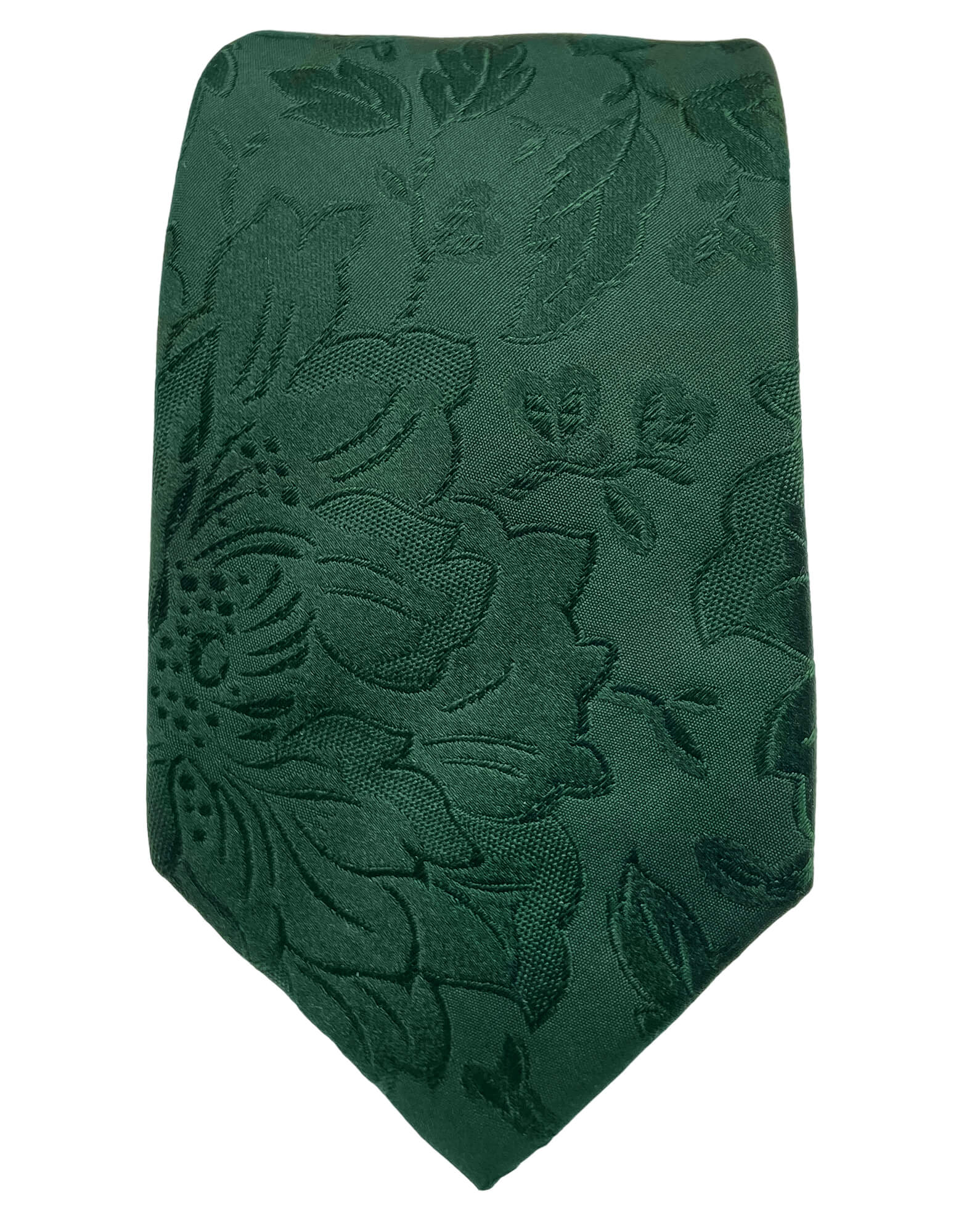 Floral Tie for Men - Green Silk Necktie with Elegant Floral Pattern | Perfect for Weddings, Business Meetings & Formal Events