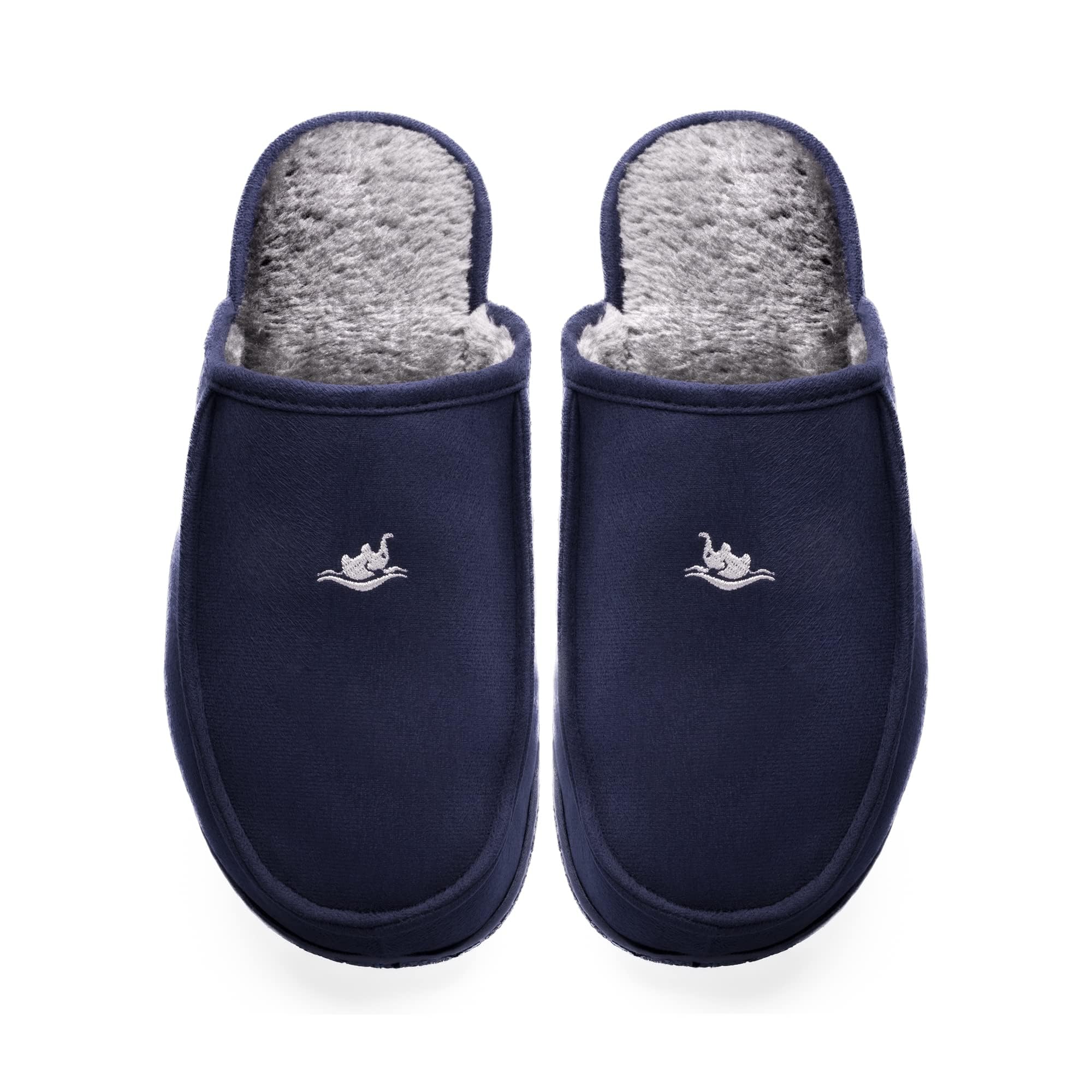 Orthopedic Memory Foam House Slippers for Men - Plush Suede Lined Indoor/Outdoor Clogs - Slip-On Comfort Shoes for Home, Office & Travel