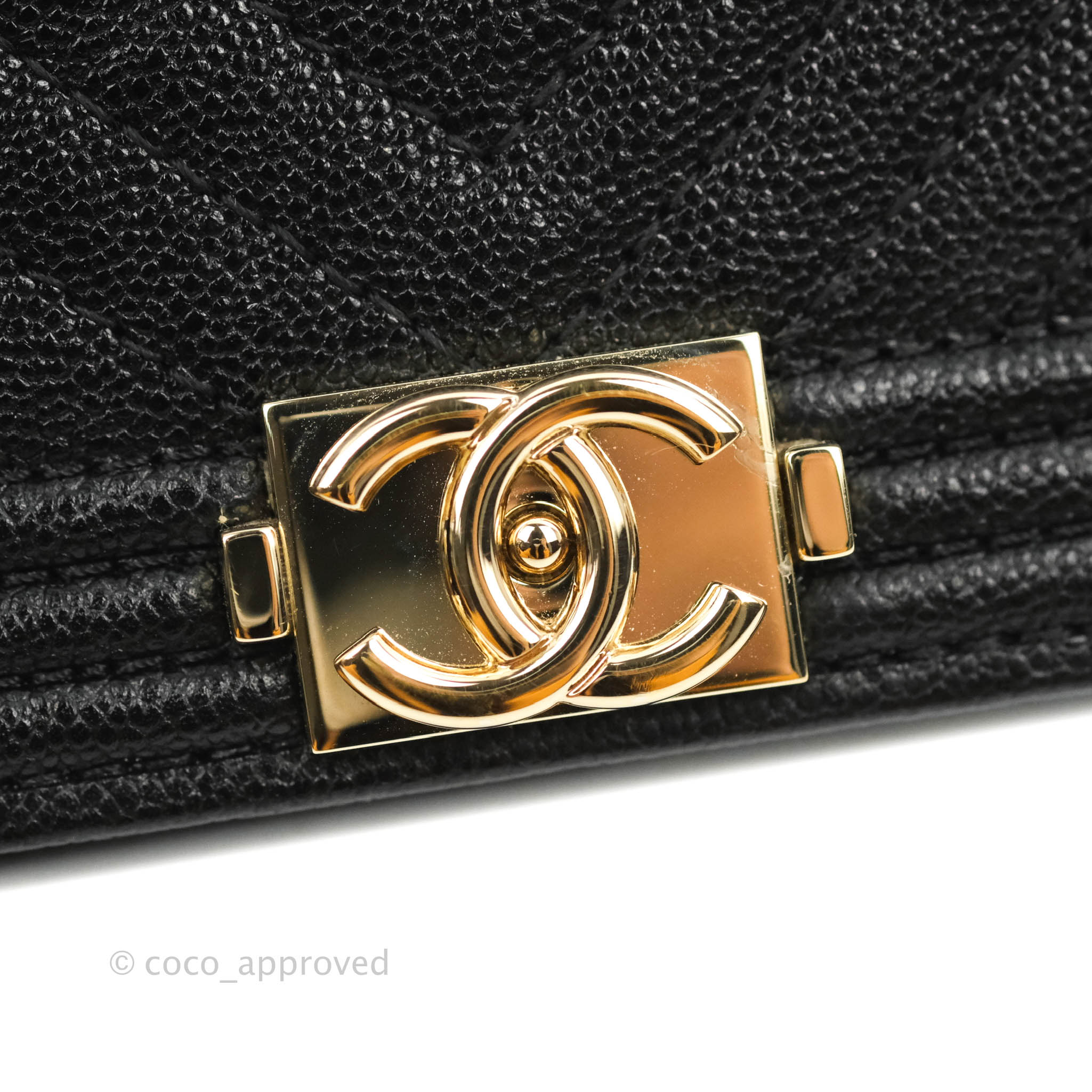 Chanel Chevron Boy Wallet On Chain Black Caviar Gold Hardware - Luxury Crossbody Bag for Women, Perfect for Evening Out & Special Occasions