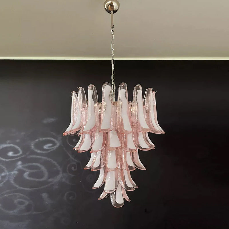 Mazzega Petals Chandelier - Modern Glass Flower Ceiling Light Fixture for Dining Room, Living Room & Bedroom | Elegant Lighting Decor for Home & Office