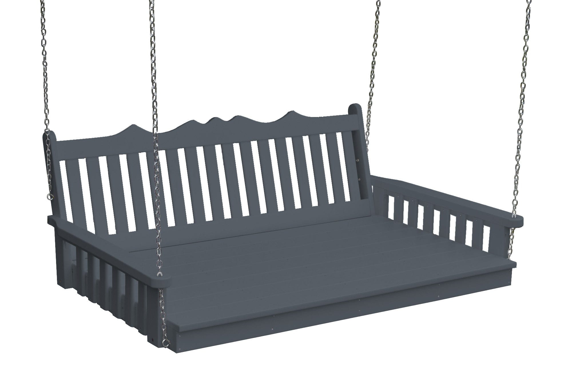 Keystone Amish Co. York Recycled Plastic Swing Bed - Durable Outdoor Patio Furniture for Relaxing in Your Garden or Backyard