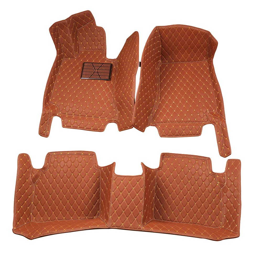 Heavy Duty All Weather Car Floor Mats - Custom Fit for Cars & SUVs, 1-Piece Driver Side Floor Mat (Brown) | Durable Protection for Rain, Snow & Mud | Perfect for Daily Commute & Road Trips