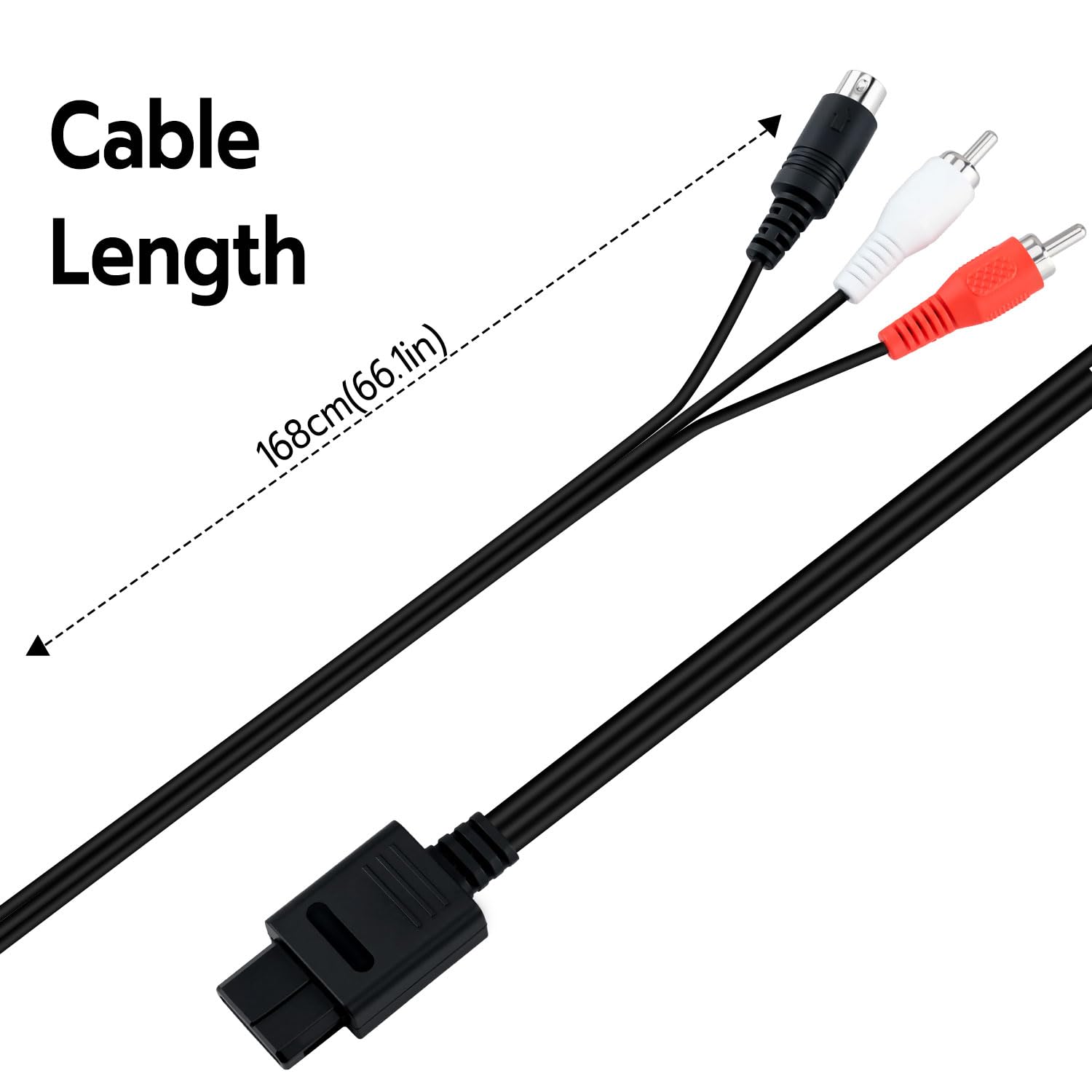 High-Quality S-Video Cable for SNES, N64 & GameCube - Enhanced Retro Gaming Experience for Classic Nintendo Consoles - Perfect for Gaming Enthusiasts & Collectors