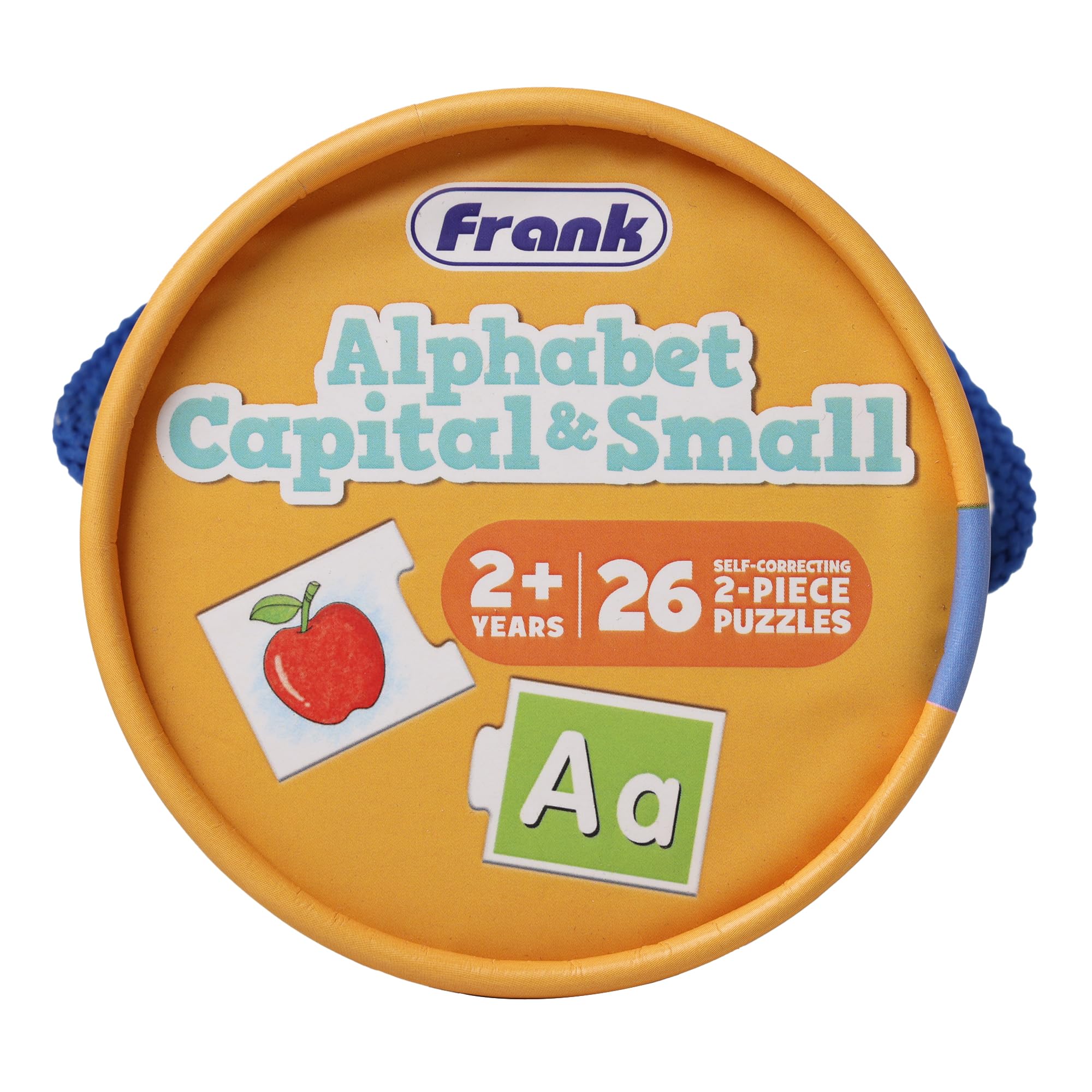 Frank Alphabet Capital & Small - Cylindrical Jigsaw Puzzle for Kids Ages 2+ | Fun & Challenging Educational Toys to Boost Focus & Memory | Perfect Gift for Toddlers Boys & Girls | Great for Preschool Learning, Birthday Parties & Family Game Nights