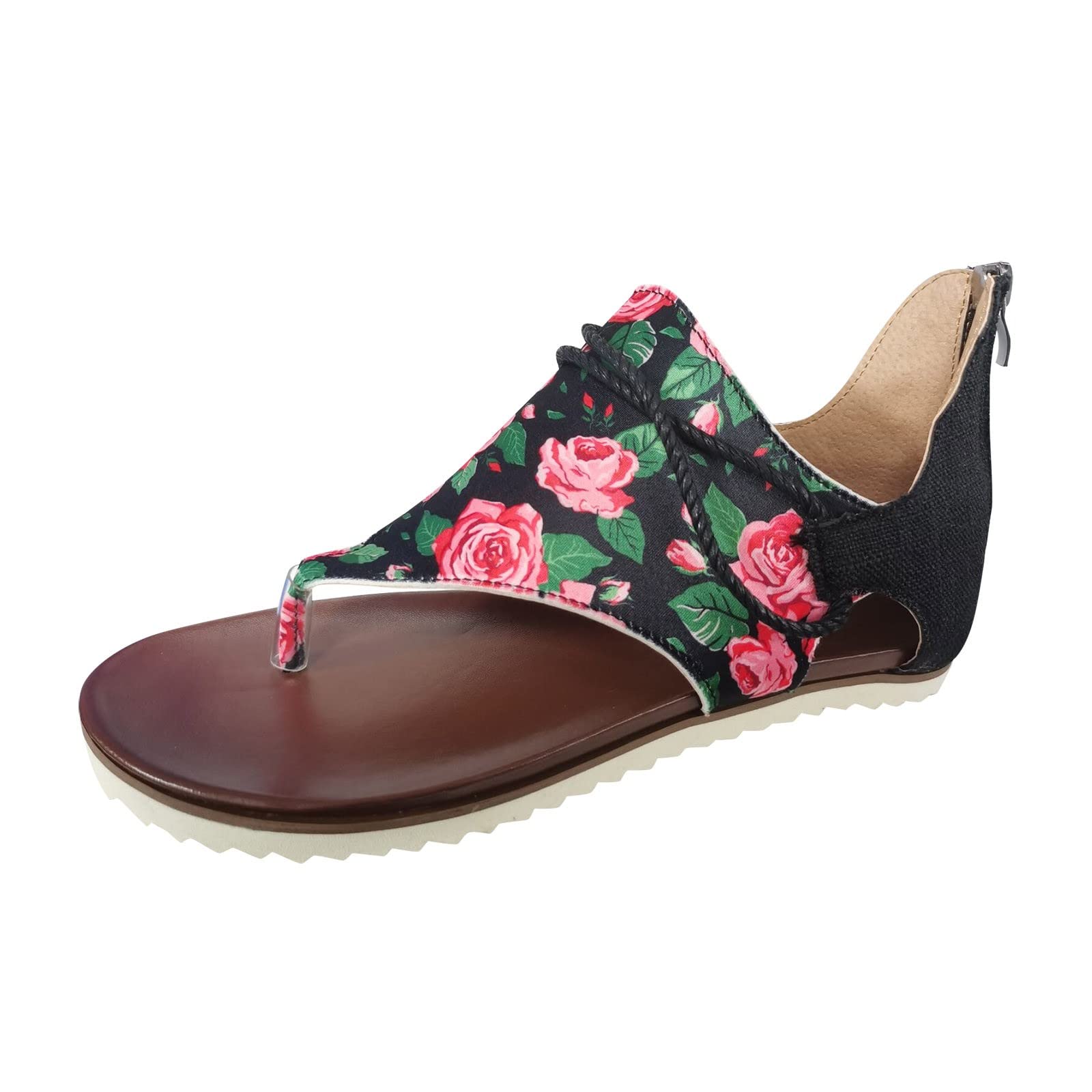 Women's Flat Sandals - Comfortable Flip Flops with Heel Coverage for Casual & Dressy Outfits | Perfect for Beach, Vacation, and Everyday Wear