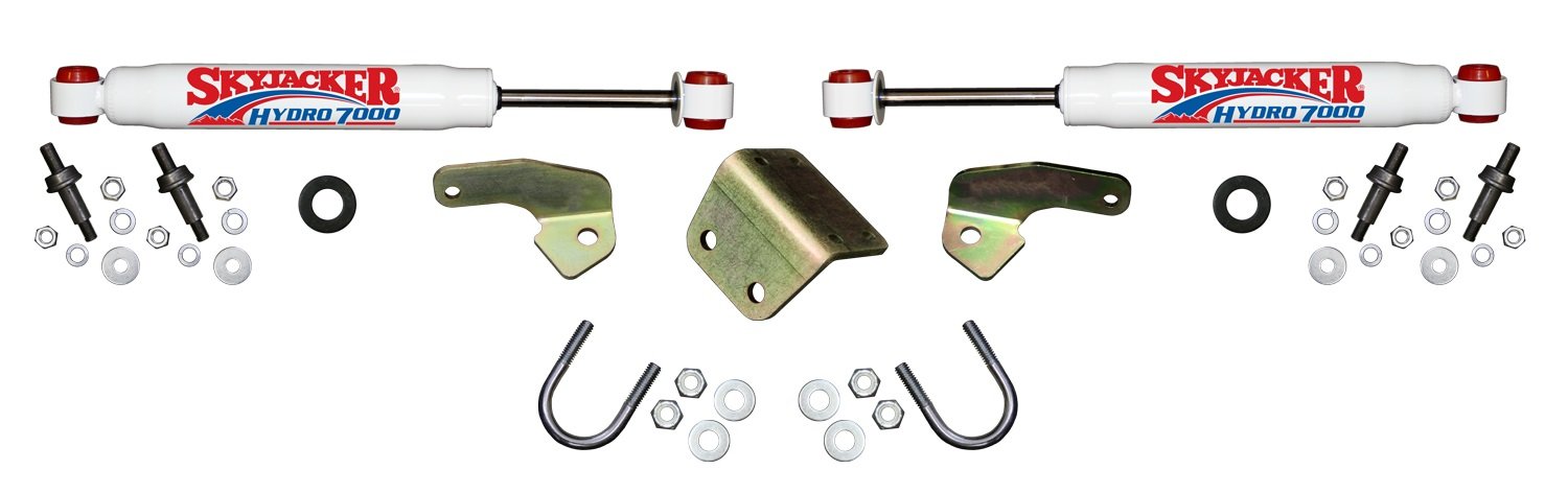 Skyjacker 7211 Single Steering Stabilizer Kit - Heavy Duty Shock Absorber for Off-Road Trucks & Jeeps - Improves Handling on Rough Terrain and High-Speed Driving
