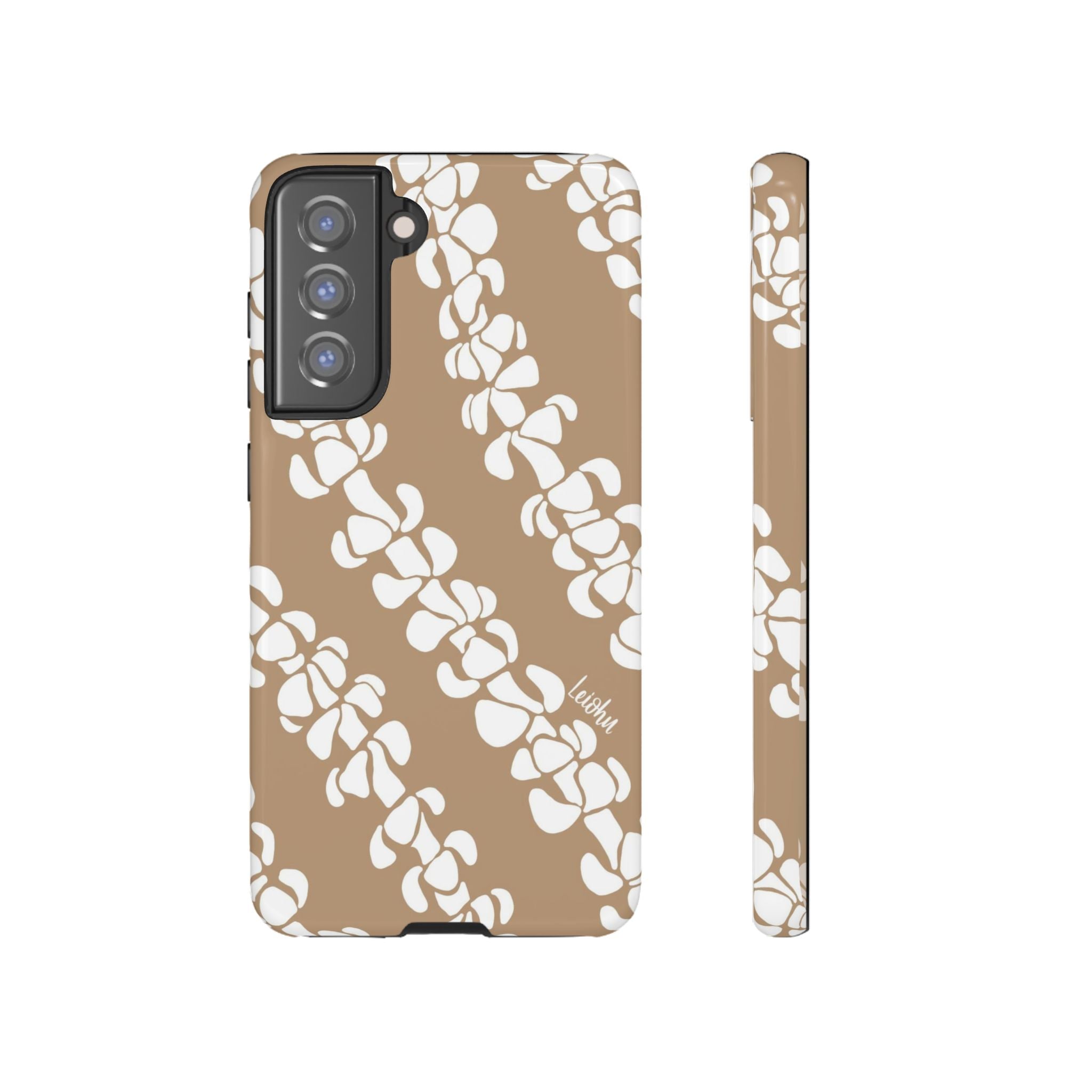 Premium Puakenikeni Tan Leather Case for Samsung Galaxy - Durable Protection with Stylish Design for Everyday Use