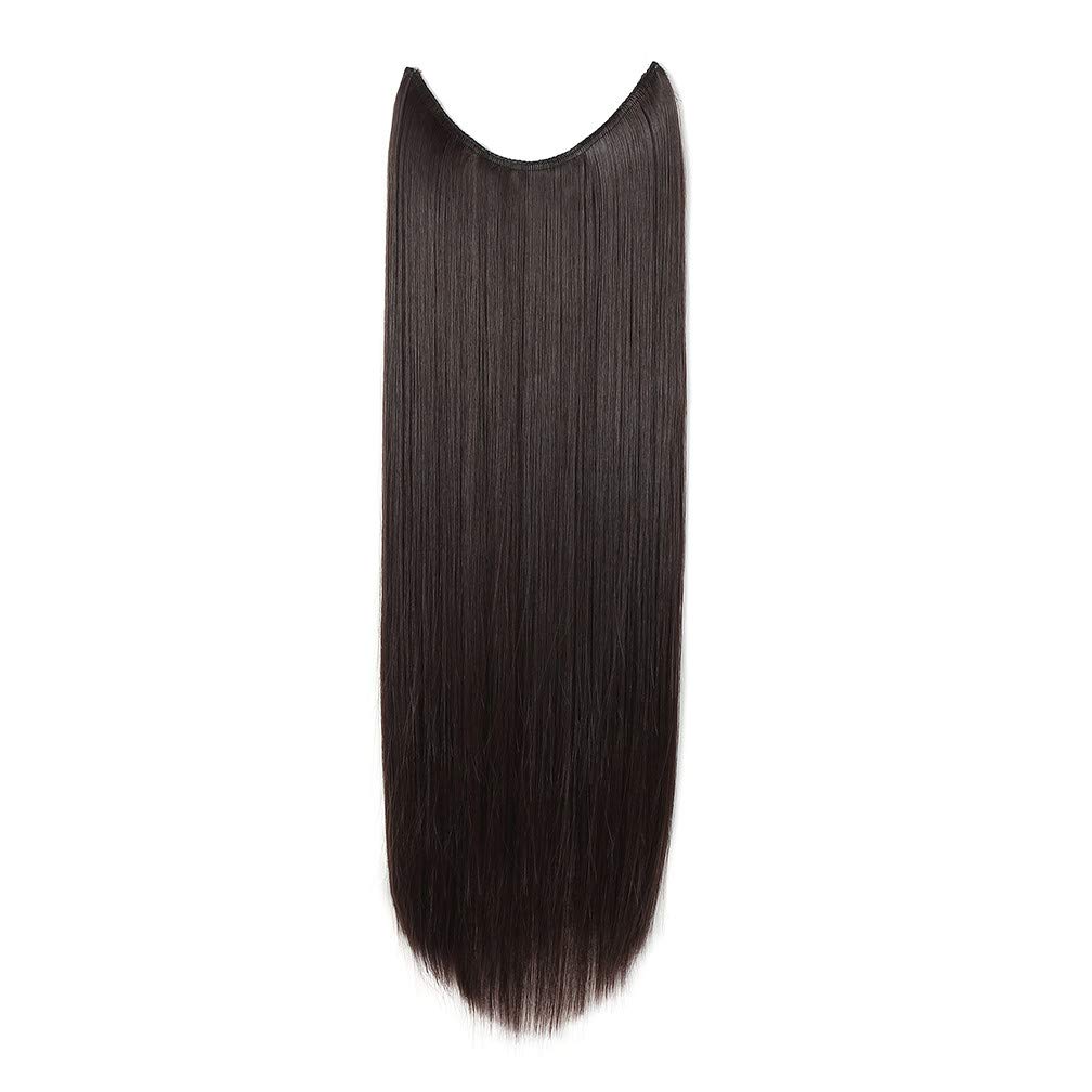24 Inch Real Human Hair Extensions - Invisible Wire Fishline Clip-Ins, 120g 28cm Wide, 99J Red Wine Color - Perfect for Parties, Weddings & Everyday Styling