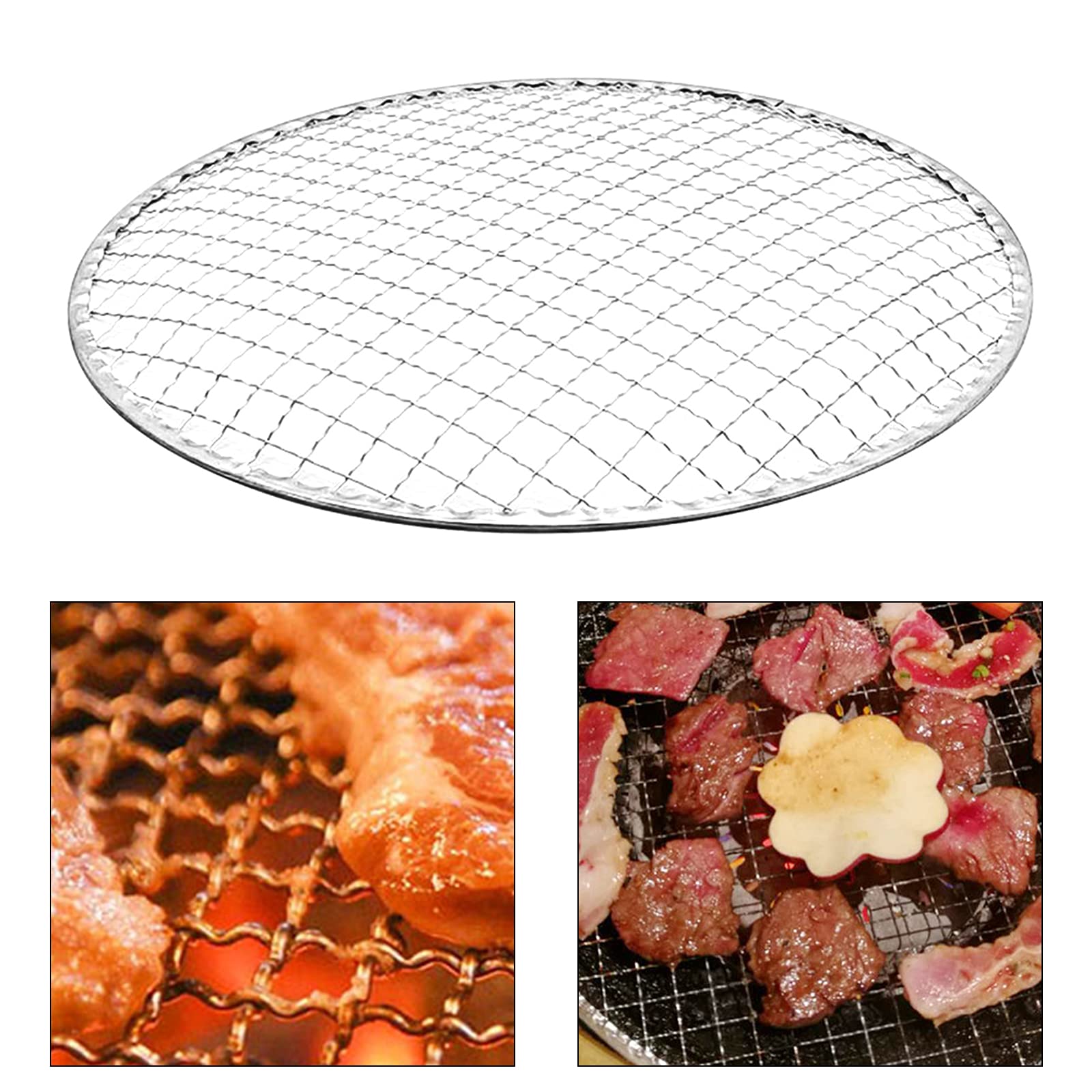 5Pcs Disposable Grill Mats - 9.45 Inch Round Non-Stick BBQ Cooking Racks for Outdoor Grilling, Camping & Flower Arrangement | Reusable Wire Grate for Easy Cleanup & Perfect Grilling Experience