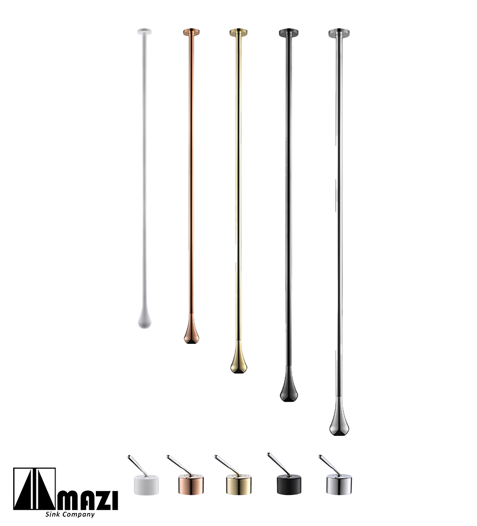 Modern Bathroom Vanity Faucet 03615 - Single Hole Waterfall Bathroom Sink Faucet with High Arc Spout for Bathroom, Powder Room & Guest Bathroom