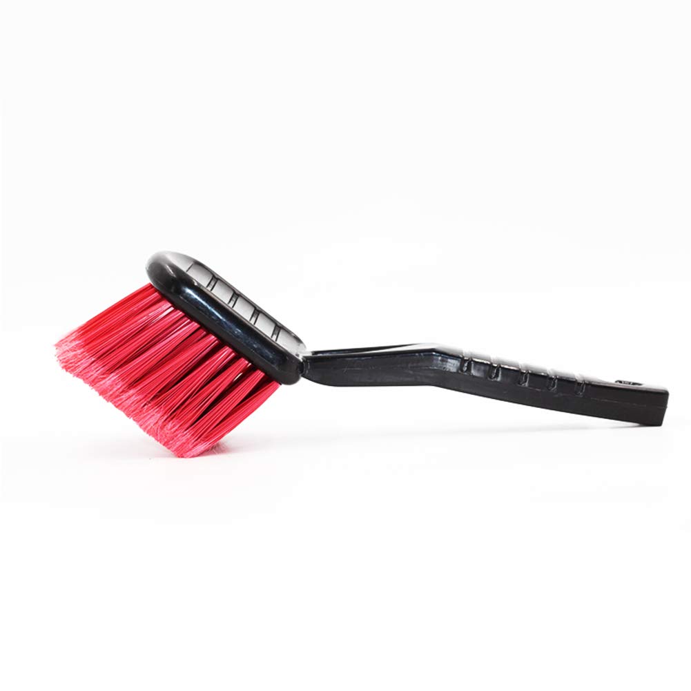QTQHOME Car Detailing Wheel Brush - Long Soft Bristles for Rim, Exhaust Pipe & Engine Cleaning - 27x10cm (11x4inch) - Perfect for Car Wash, Auto Detailing & DIY Vehicle Maintenance