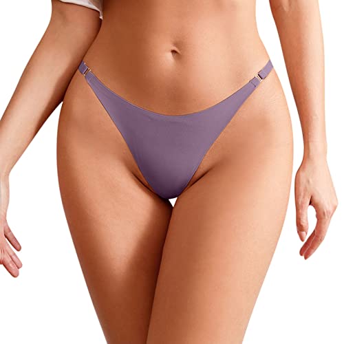 Seamless Women's Bikini Panties - Soft Stretch No Show Hipster Underwear - Invisible Silky Briefs for Comfort (Purple, Size S) | Perfect for Yoga, Travel & Everyday Wear