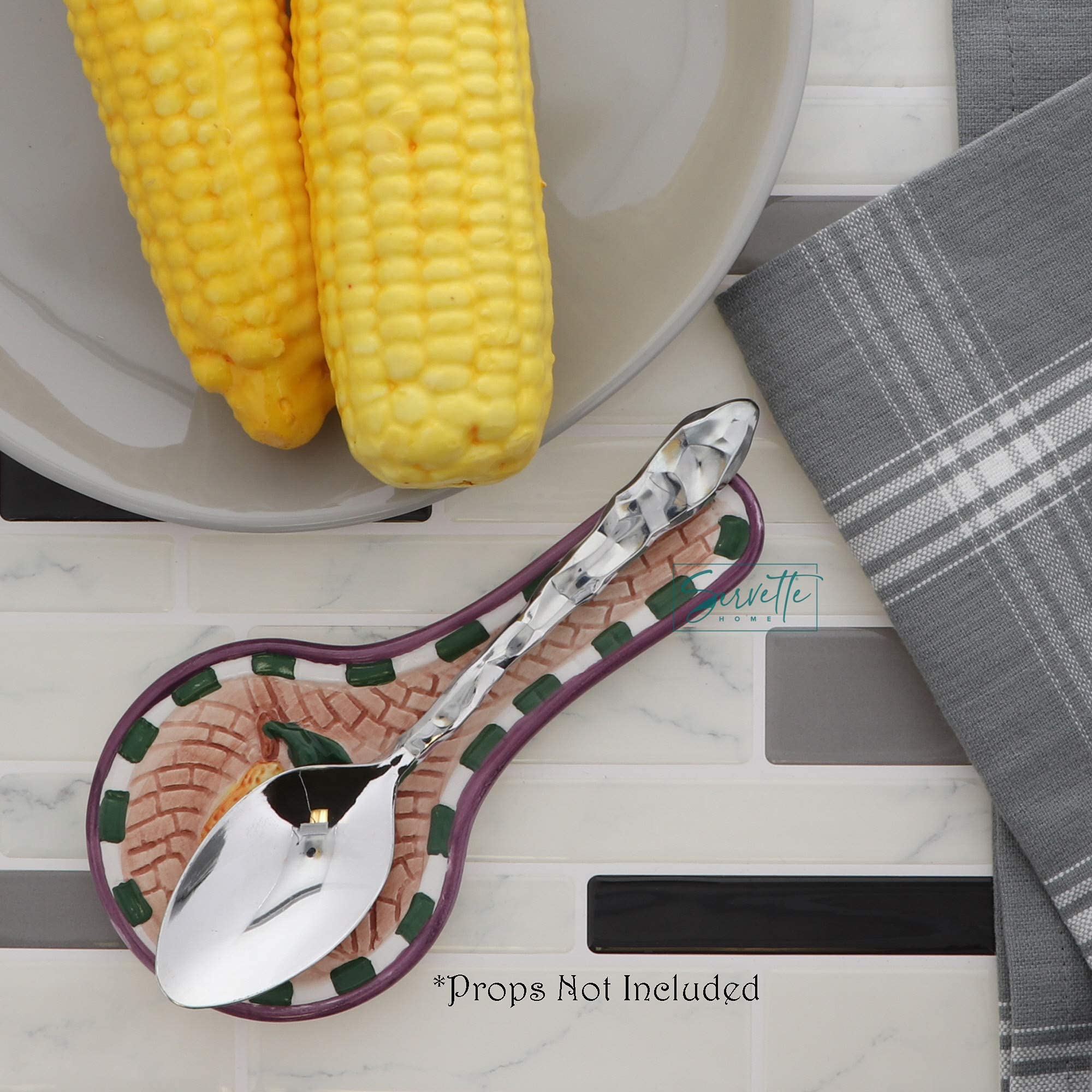 Ceramic Spoon Rest - Lemon Shaped Kitchen Décor for Teaspoons & Tea Bags | Heat-Resistant & Stylish Countertop Organizer for Cooking, Baking & Tea Time