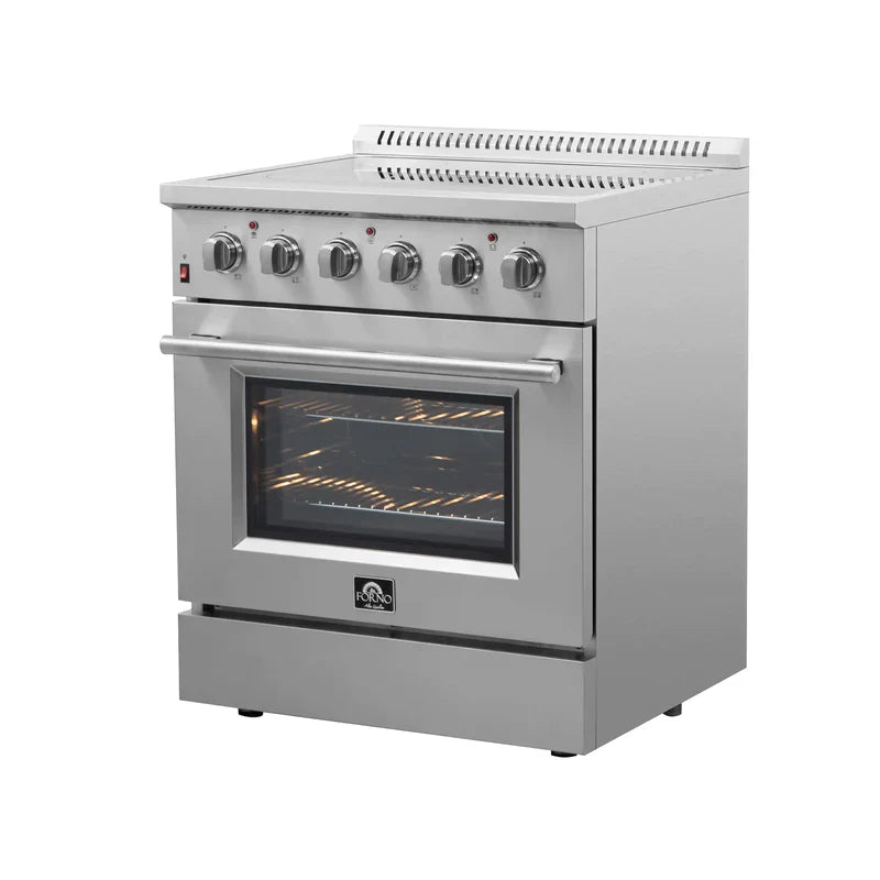 FORNO Galiano 30 Inch Electric Range with Convection Oven - Stainless Steel Built-in Stove FFSEL6083 30 - Perfect for Modern Kitchens & Home Cooking