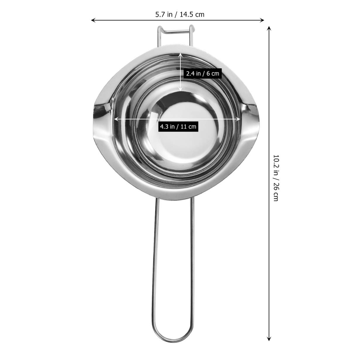 2-Piece Stainless Steel Chocolate & Butter Melting Pot Set - Double Boiler for Candy, Wax, Soap Making - Perfect for Baking, DIY Crafts & Kitchen Use