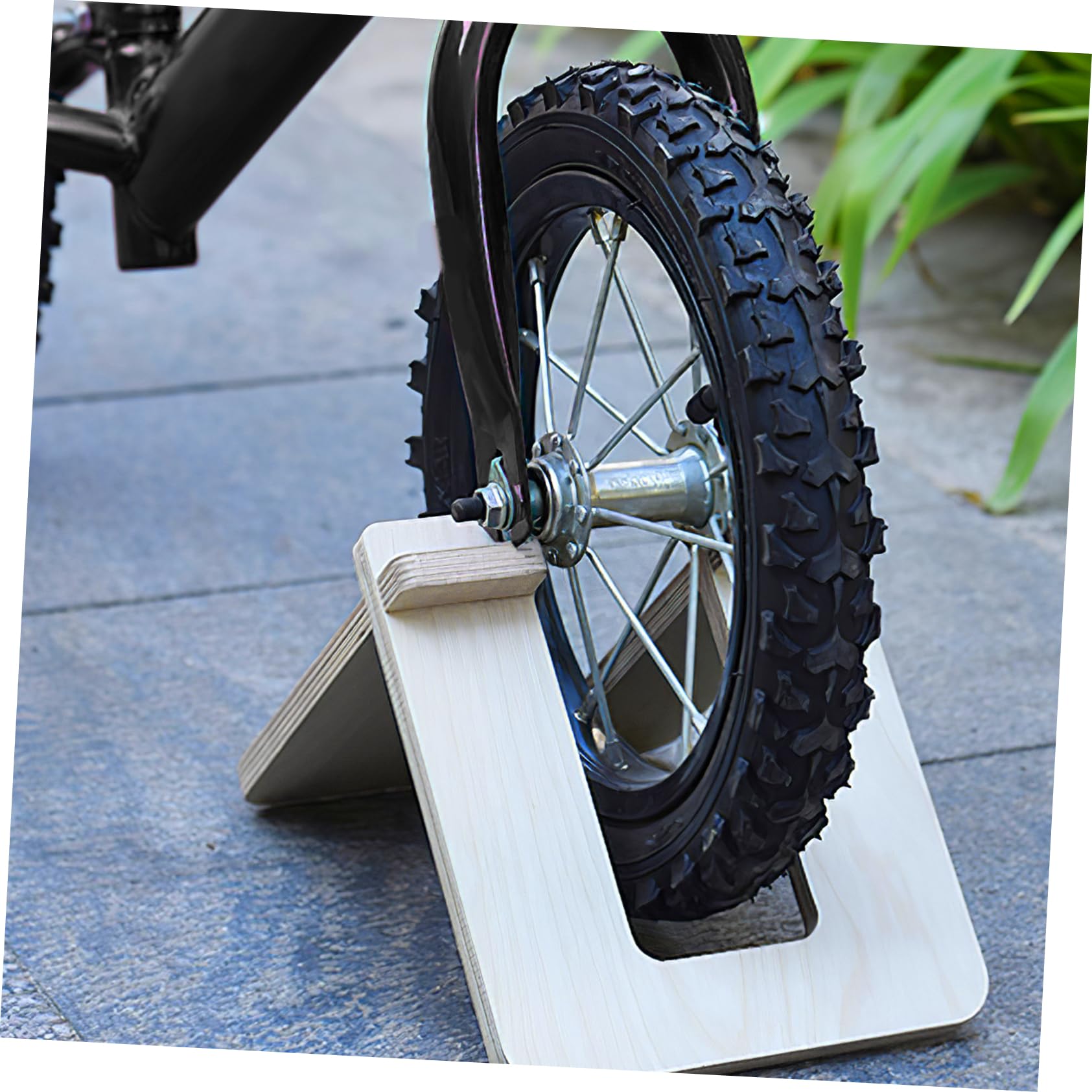 Portable Wooden Bike Stand for Kids - Detachable Scooter Rack with Balanced Support | Perfect for Boys & Girls Bicycles, Ideal for Garage Storage & Outdoor Play