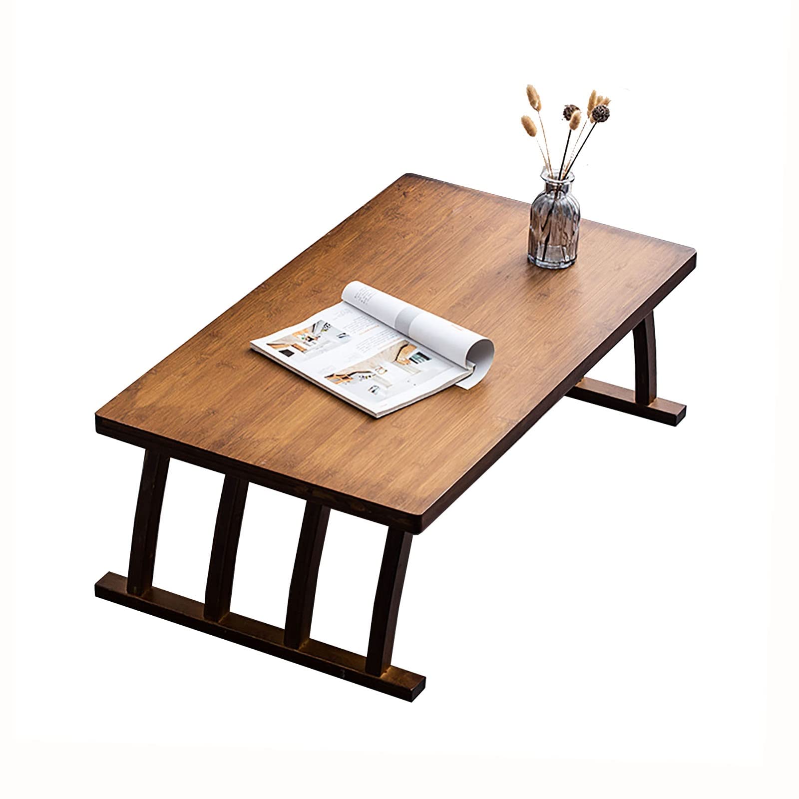 Japanese Style Low Bamboo Coffee Table - ZSH Tami Table for Living Room, Balcony, Dining, or Study Desk - 100x50x30cm - Perfect for Small Spaces & Zen Decor