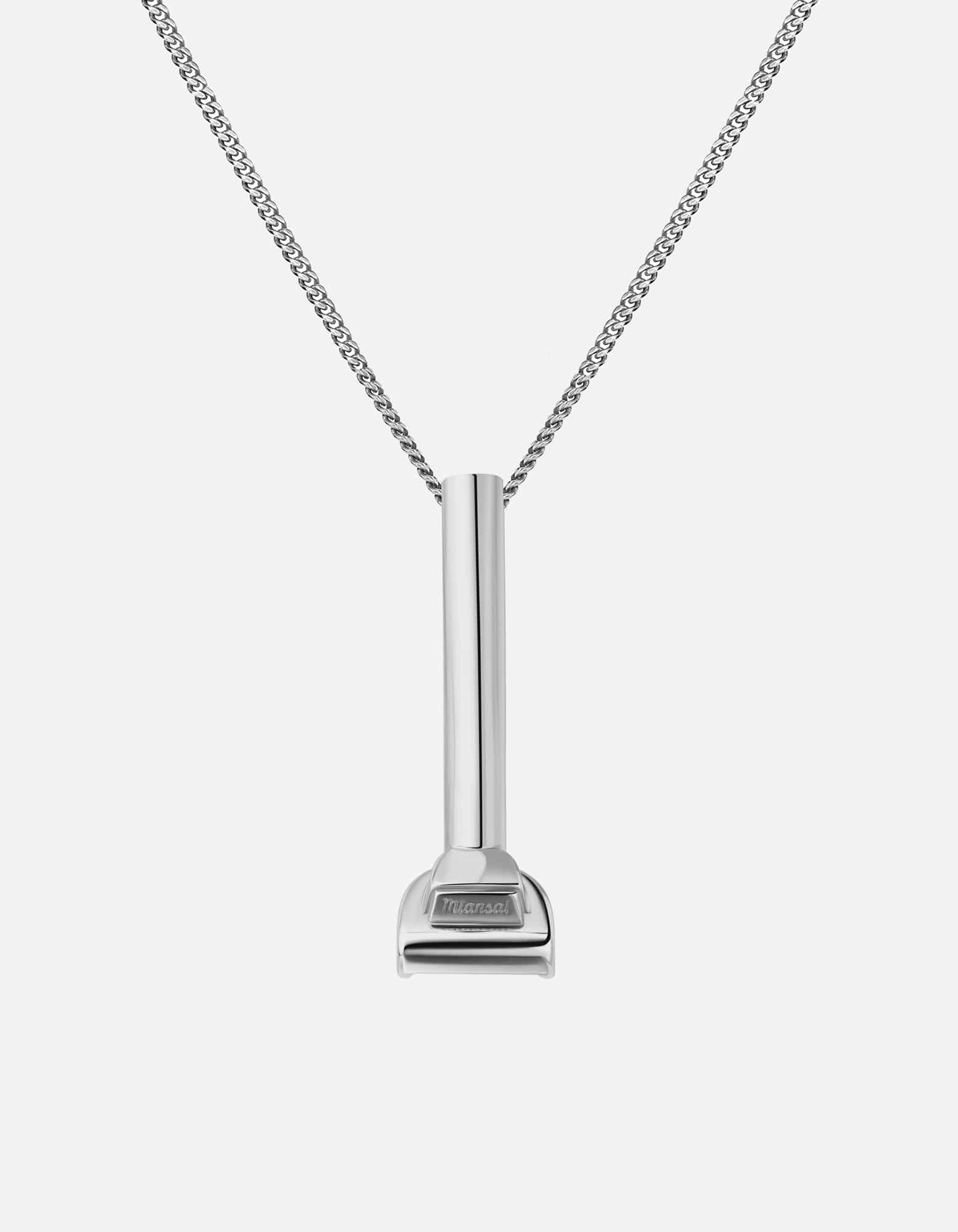 Elegant Vacuum Straw Pendant Necklace in Sterling Silver - Perfect for Everyday Wear & Gift Giving