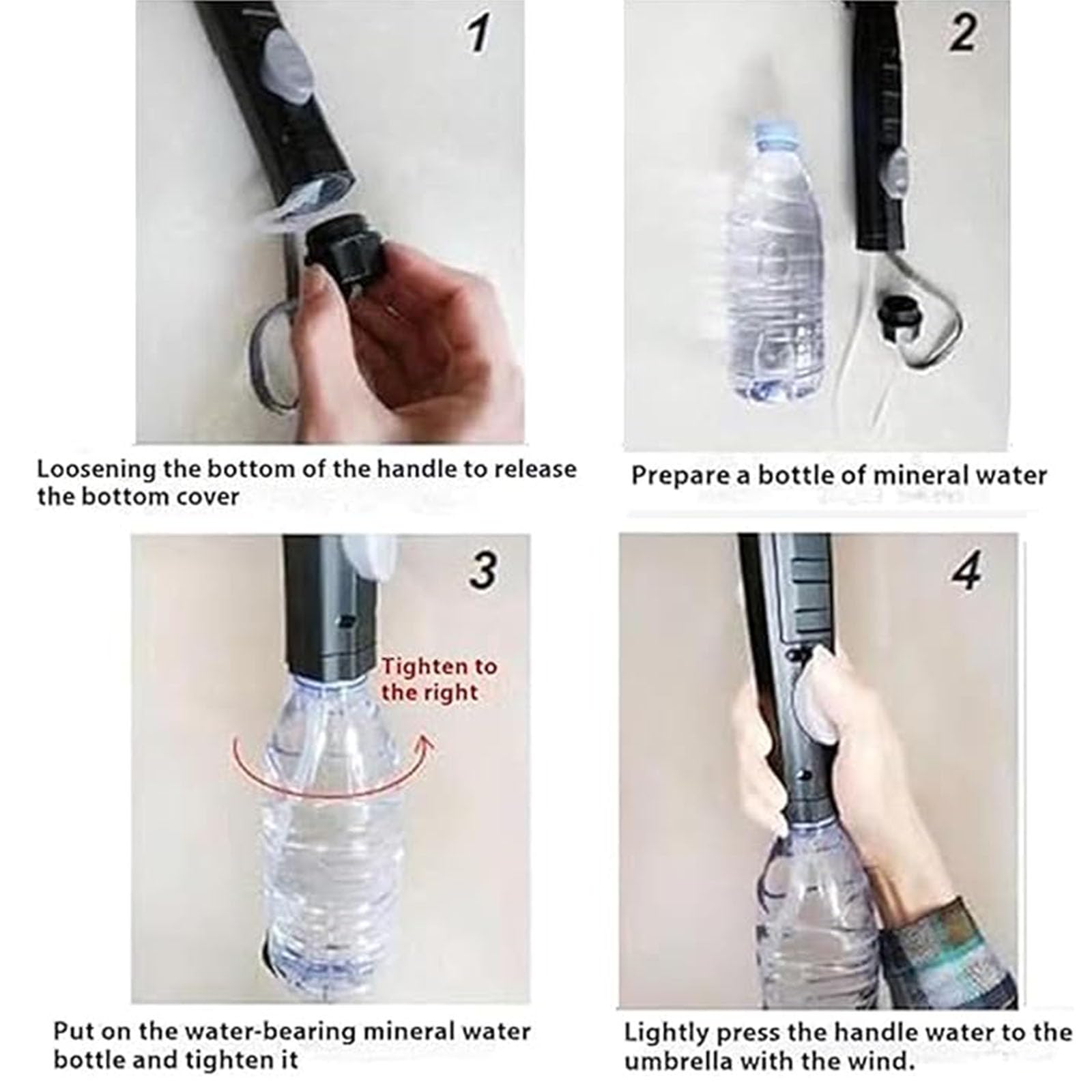 UV Blocking Umbrella with Built-in Fan & Mister - 3-in-1 Cooling Umbrella for Sun Protection, Outdoor Activities, Beach, and Summer Travel