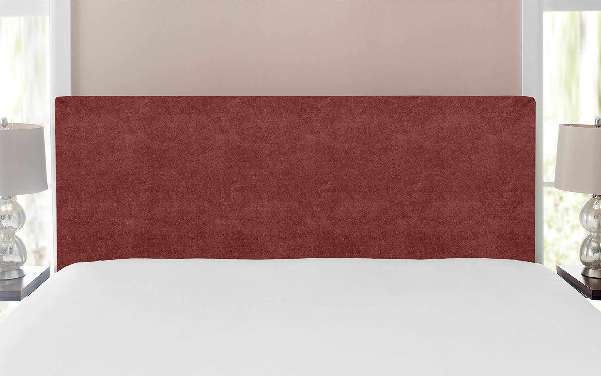 Ambesonne Faux Suede Headboard - Digitally Printed Grunge Texture Upholstered Metal Bed Headboard with Memory Foam | Full Size Persian Orange | Dorm & Bedroom Accent Furniture for Modern Home Decor