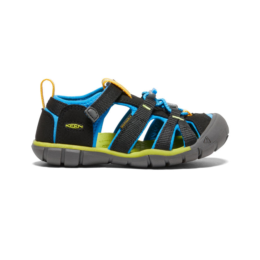 Little Kids' Seacamp II CNX Water Shoes | Black/Brilliant Blue | Beach, Pool & Outdoor Play Shoes for Toddlers & Preschoolers