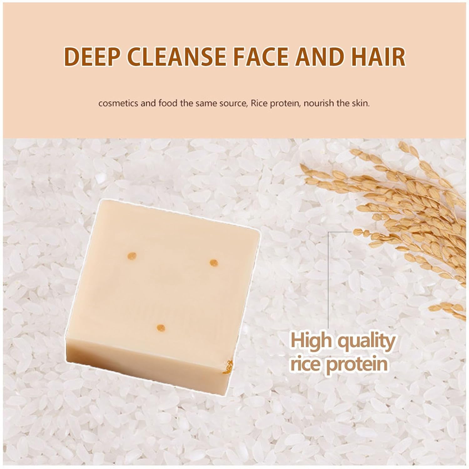 Thai Rice Milk Soap Bar for Face & Body - Natural Brightening & Exfoliating, 4-Pack | Gentle Cleansing for Glowing Skin, Perfect for Daily Use & Sensitive Skin Care