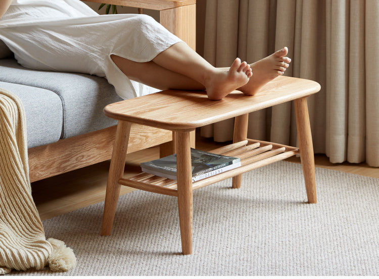 Solid Oak Wood Shoe Bench - Sturdy Entryway Storage with Seat | Perfect for Hallway, Mudroom & Bedroom Organization