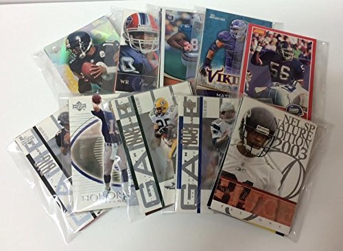 NFL Football Trading Cards - 10 Sets of 10 Collectible Football Player Cards for Sports Fans, Gift Bags & Party Favors - Perfect for Game Day Parties, Birthday Gifts & Sports Memorabilia Collections