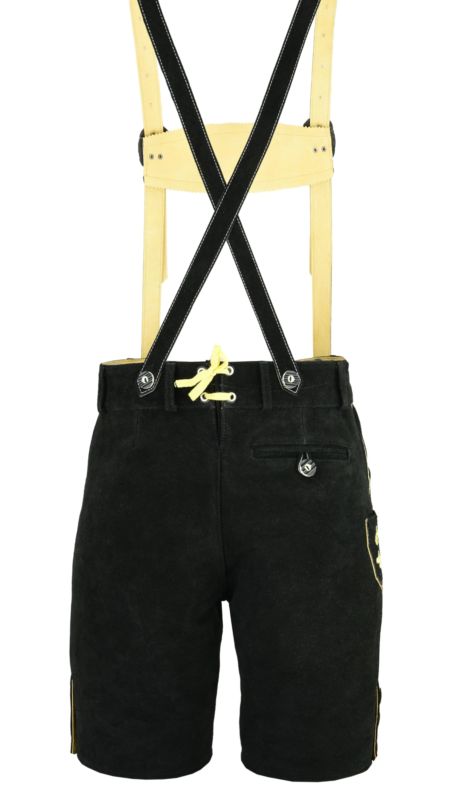Authentic German Bavarian Lederhosen for Men - Genuine Leather Oktoberfest Shorts with Above-Knee Design | Perfect for Oktoberfest, Beer Festivals, and Bavarian Costume Parties